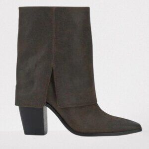 Vince Camuto Women's Alolison Leather Cuffed Boots sz 9.5 Tobacco